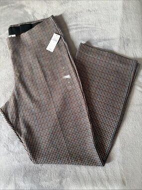 GAP Brown/Blue Plaid Boot Cut Pants